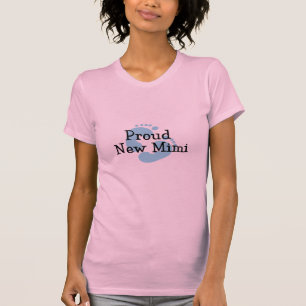 Camiseta Pegadas do Novo Bebê Menino Mimi Orgulhoso