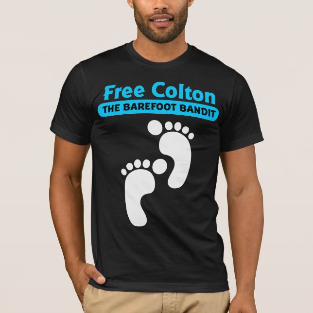 Camiseta Pegadas livres de Colton (Frente)