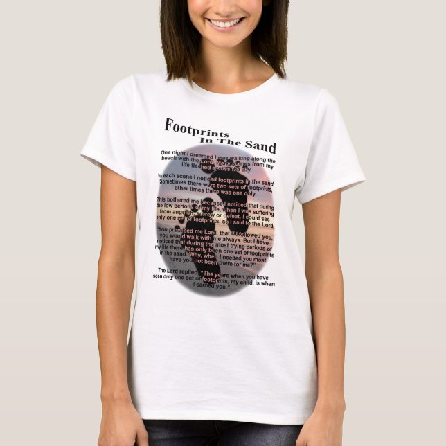 Camiseta Pegadas na areia… (Frente)