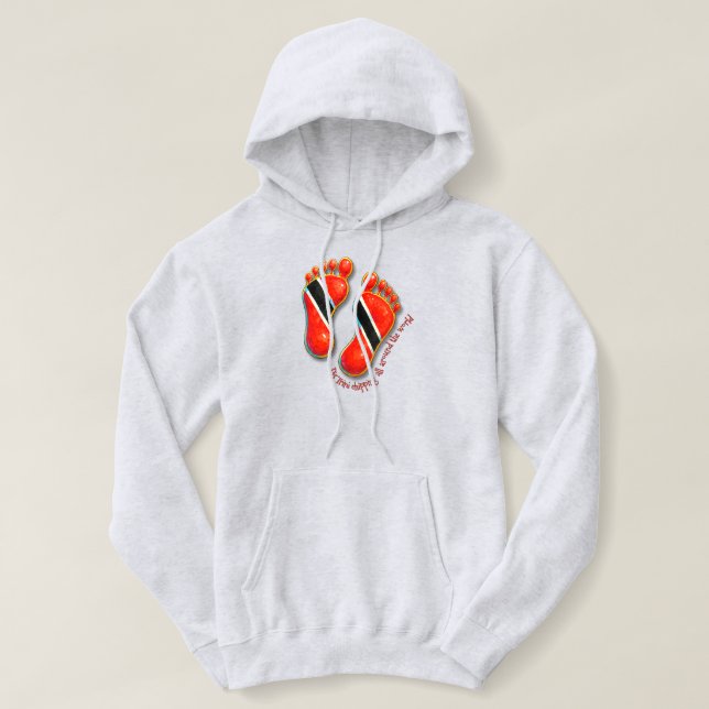 Camiseta Pegadas S2 Hoodie (Hoodie) feminino - Trini (Frente do Design)