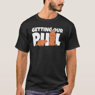 Camiseta Pegando nosso Phil Feliz Dia do Groundhog Woodchuc