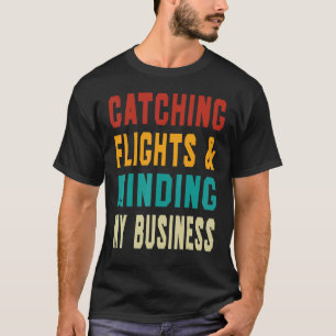 Camiseta Pegar Voos & Cuidar da Minha Vida Retro Pôr do Sol