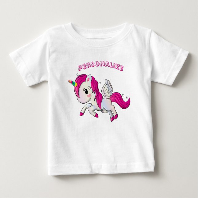 Camiseta Pégaso Unicórnio Voador Chiclete Chifre Arco-íris (Frente)