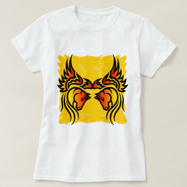 Camiseta Pegasus gêmeo (Frente do Design)