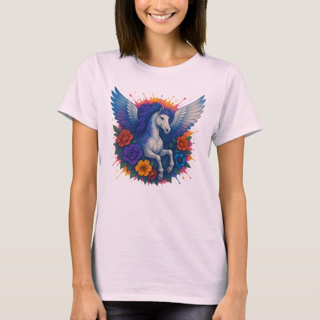 Camiseta Pegasus Mythic Fantasy Art (Frente)