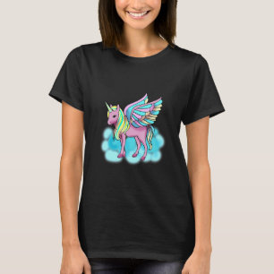 Camiseta Pegasus Rosa Mágico com Unicórnio das Asas