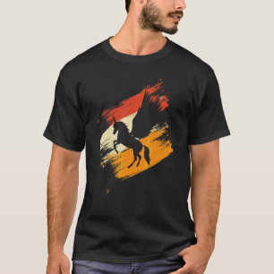 Camiseta Pegasus Unicórnios Cavalos Retro Pegasos Meninas C