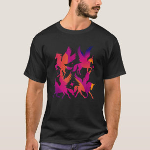 Camiseta Pegasus Unicorns Cavalos Criaturas Míticas Pegasos