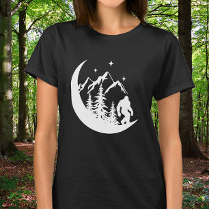 Camiseta PéGrande Sasquatch Squatchy Floresta Montanhas Lua
