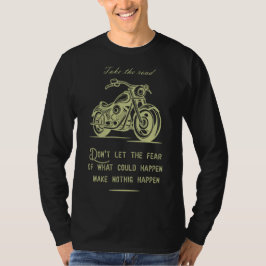 Camiseta Pegue a estrada, um design de motocicleta