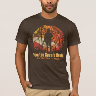 Camiseta Pegue a Rota Cênnica. Chuva, Lama, Miles... Traga!