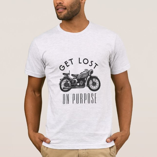 Camiseta Pegue de propósito - a motocicleta perdida do zen (Frente)