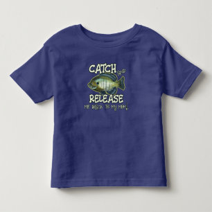 Camiseta Pegue e solte-me Crianças: Cuja pesca é pratic