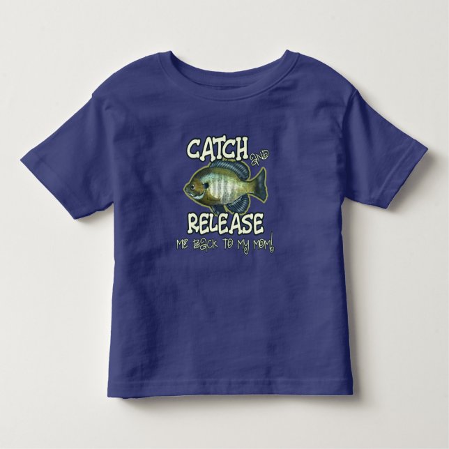 Camiseta Pegue e solte-me | Crianças pescando coroa (Frente)