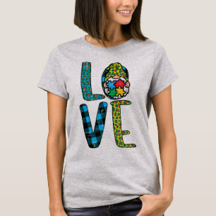 Camiseta Pegue essa Xadrez-leopardo fofa Ama o Nórdico Gno