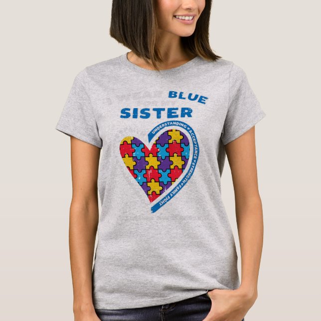 Camiseta Pegue esse Quebra-cabeça giro, Vista Azul Para Min (Frente)