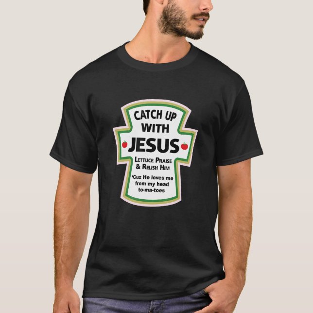 Camiseta PEGUE NO JESUS T-SHIRT: A Melhor Teia Religiosa (Frente)
