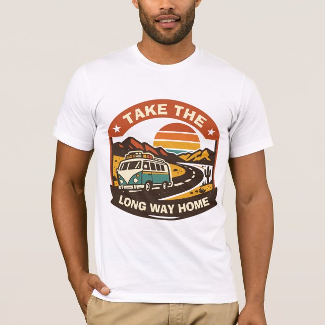 Camiseta Pegue o Caminho Mais Longo para Casa (Frente)
