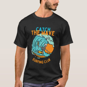Camiseta Pegue o clube de surfe de ondas