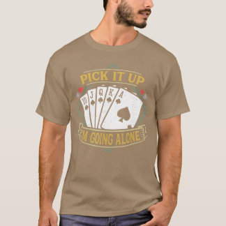 Camiseta Pegue-o Jogo de Cartas Engraçado Euchre Amigo de E