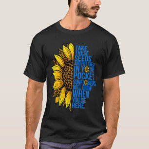 Camiseta Pegue Sementes E Coloque Bolsas, Flores De Sol, Pa