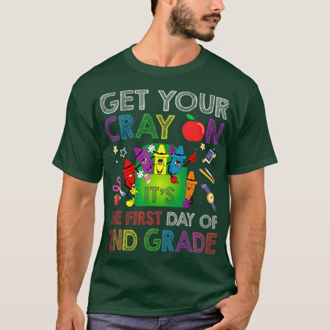Camiseta Pegue Seu Crayon É O Primeiro Dia De segundo (Frente)