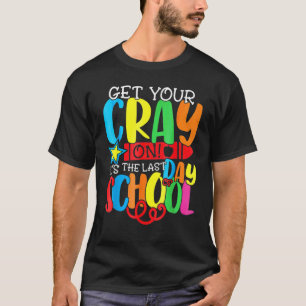 Camiseta Pegue seu Crayon. É o último dia de aula.
