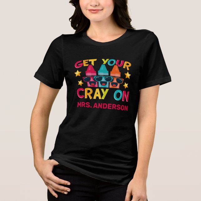 Camiseta Pegue Seu Lápis De Cor Divertido Professor Persona (Frente)