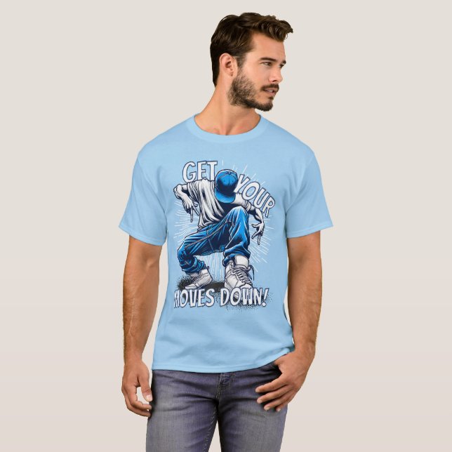 Camiseta Pegue Seus Movimentos Breakdance (Frente Completa)