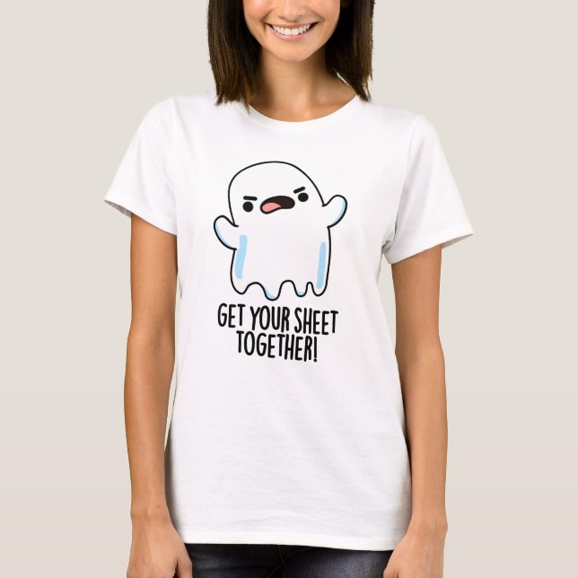 Camiseta Pegue Sua Folha Junto Engraçado Ghost Pun (Frente)