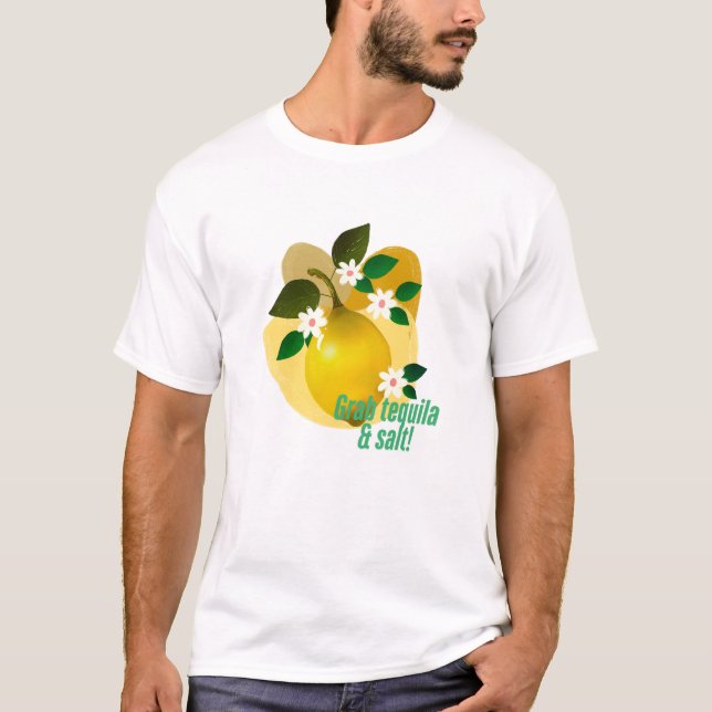 Camiseta Pegue Tequila e Sal! | Limão Fresco de Verão (Frente)