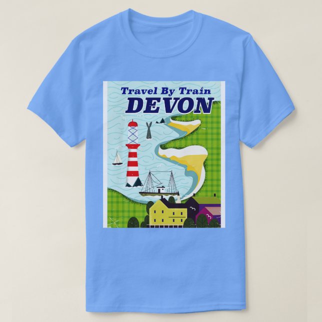 Camiseta Pegue um trem para Devon (Frente do Design)