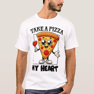 Camiseta Pegue uma pizza meu coração