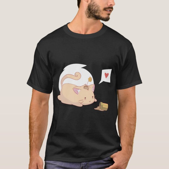 Camiseta Peguei Flores! (Azul) (Frente)