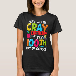 Camiseta Peguem o vosso Crayon É o 100º Dia da Escola