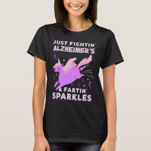 Camiseta peido unicórnio do cancer de apêndice de Alzheimer