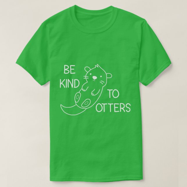 Camiseta Peitos, Seja Amável Com Otters, Engraçado, Piadas, (Frente do Design)