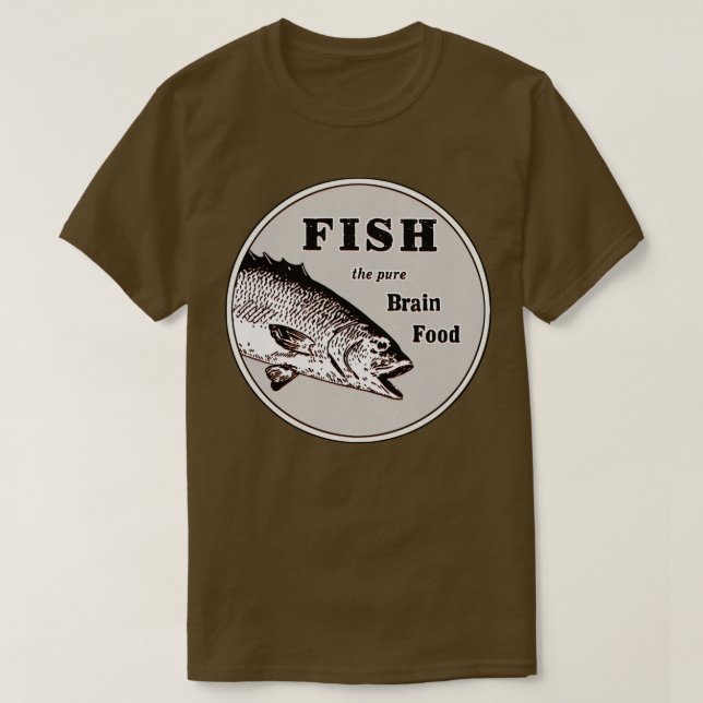 Camiseta Peixe a Comida do Cérebro Puro (Frente do Design)