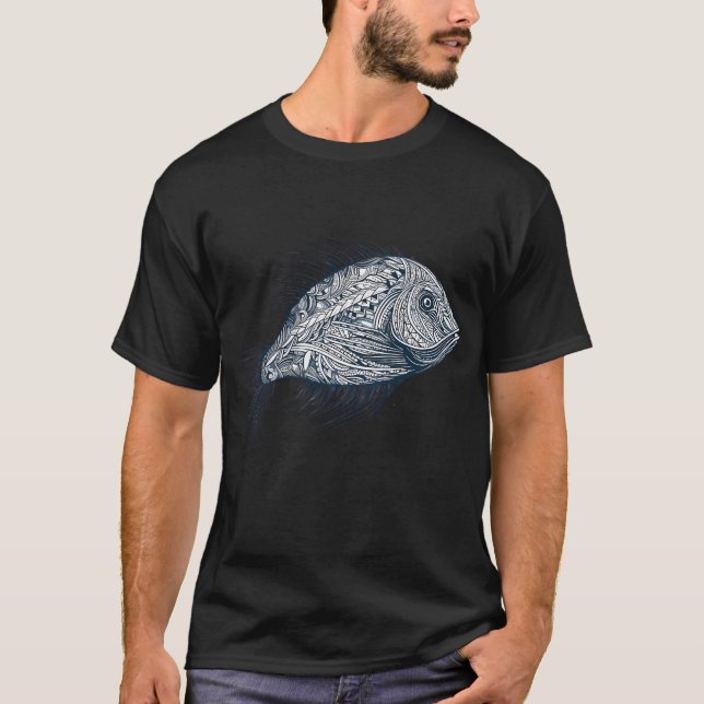 Camiseta Peixe Abstrato (Frente)