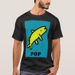 Camiseta Peixe Amarelo Pop Art – Silhueta de Animal de De