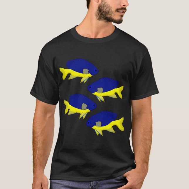 Camiseta peixe-anjo azul (Frente)