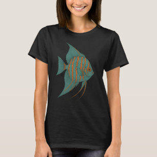 Camiseta Peixe-anjo - Estilo Japonês Vintage - Anjo Verde F