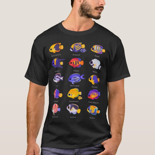 Camiseta Peixe-anjo! (marinho) - nome ver. (Frente)