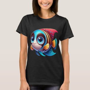 Camiseta Peixe-Anjo Mascarado Adorável