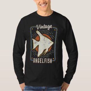 Camiseta Peixe-anjo Vintage Retro Clássico Amor Animal