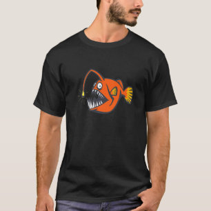 Camiseta Peixe-Anzol Criaturas do Mar Profundo Monstro Mari