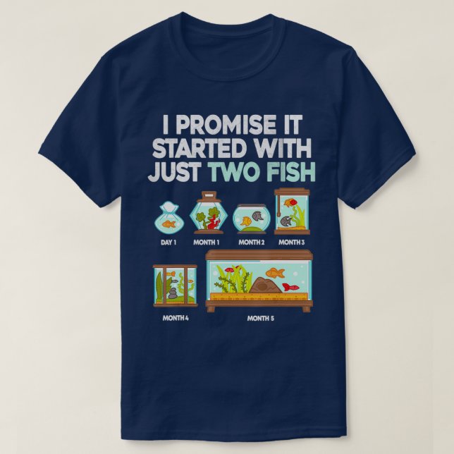 Camiseta Peixe Aquarista Vício Aquário Viciado em Aquário (Frente do Design)