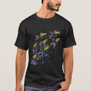 Camiseta Peixe Arco-Íris Com Bolhas
