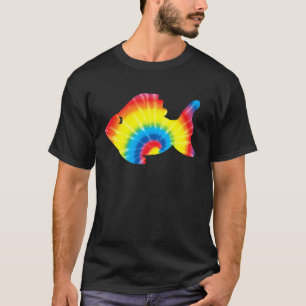 Camiseta Peixe Arco-Íris Estampa Tie Dye Guppy Hippie Pe