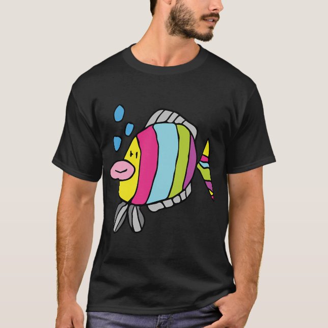Camiseta Peixe Arco-Íris por Everything Eli (Frente)